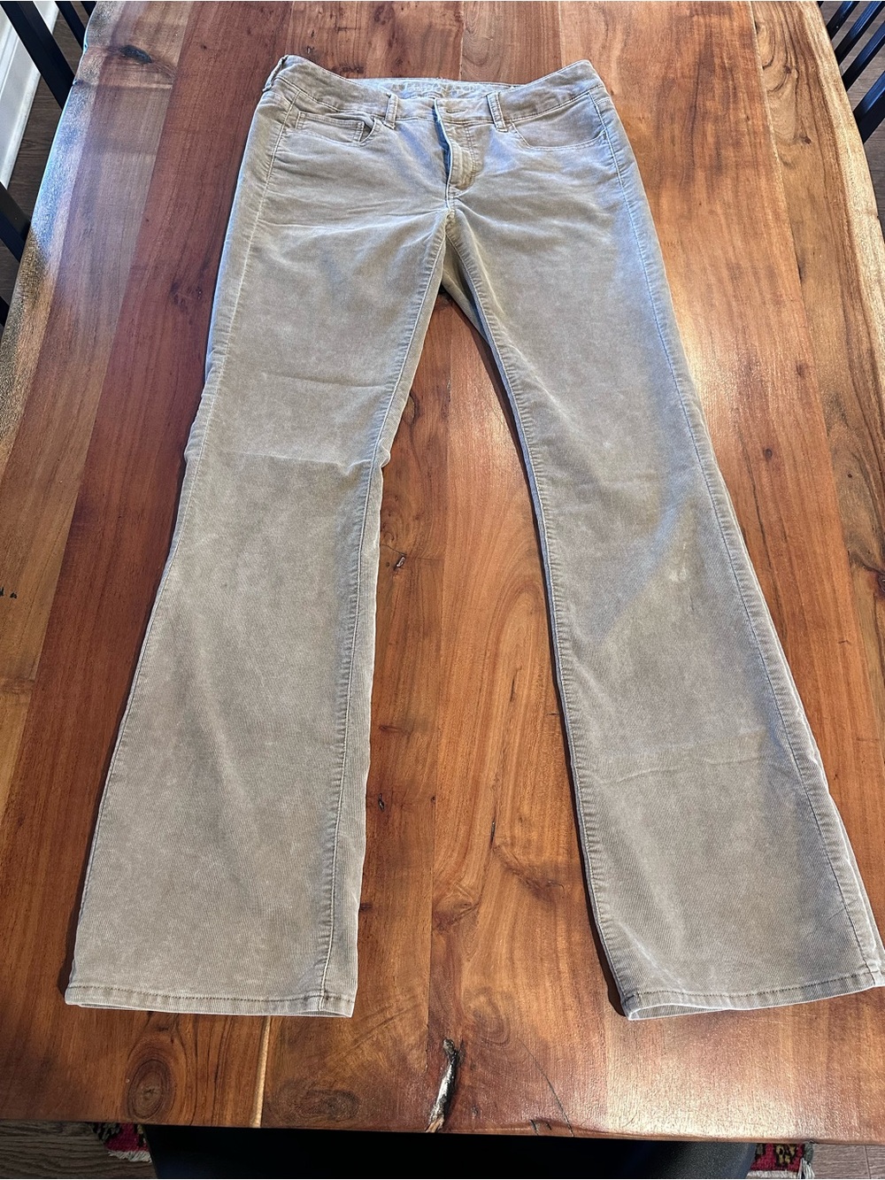 American Eagle Outfitters Women's Tan Corduroy Flare Pants